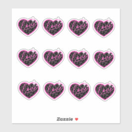 Liefde Hart Luipaard Print Sticker
