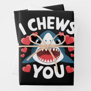 Liefde Hart Luipaard Schattig Valentijnsdag Inpakpapier Vel