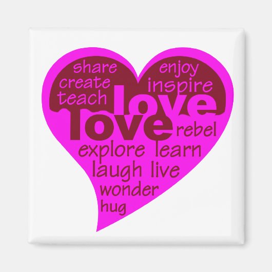 Liefde Hart magneet (Voorkant)
