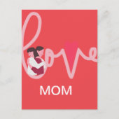 Liefde hart mam aangepaste Valentijnsdag Briefkaart (Voorkant)