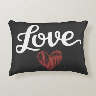 Liefde Hart Minimaal Typografie Romantisch Ontwerp Accent Kussen