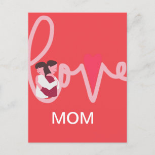 Liefde hart moeder op maat gemaakte Valentijnsdag Briefkaart