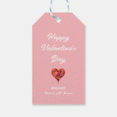 Liefde Hart op Roze: Valentijn Gift Label Cadeaulabel (Achterkant)