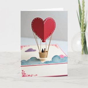 Liefde Hart Opblaasbare Ballonkaart Kaart