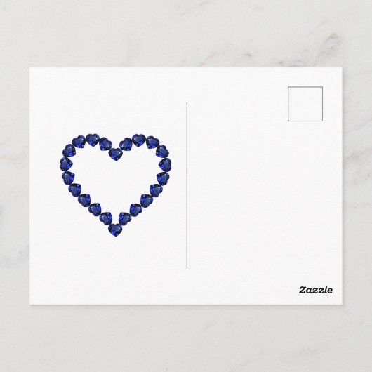 Liefde & hart Paars blauw Briefkaart (Achterkant)