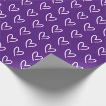 Liefde Hart Paarse Inpakpapier
