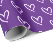 Liefde Hart Paarse Inpakpapier (Rol Hoek)