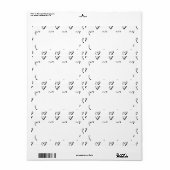 Liefde Hart Persoonlijk Aangepast Etiket (Full Sheet)