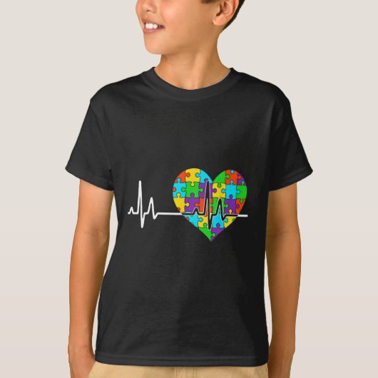 Liefde Hart Puzzel Acceptatie Mannen Vrouwen Kinde T-shirt (Voorkant)
