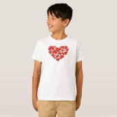 Liefde, hart, rode harten, Valentijnsdag T-shirt (Voorkant volledig)