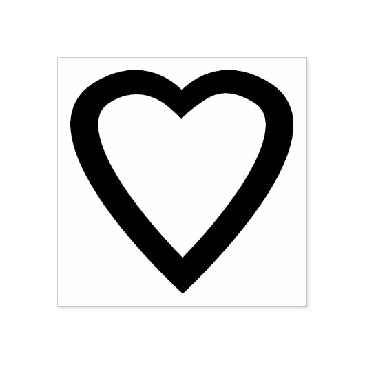 Liefde hart 	rubberstempel (Afrduk)