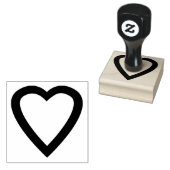 Liefde hart 	rubberstempel (Gestempeld)