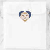 Liefde Hart Schuur Uil Vogel Dier Hart Sticker (Tas)