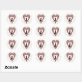 Liefde Hart Silhouet Sticker (Vel)