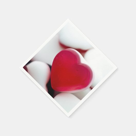 Liefde hart snoep Cocktail papier servetten (Hoek)