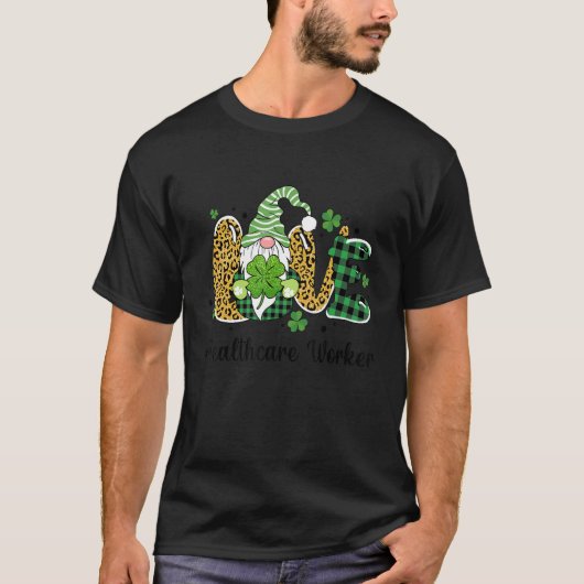 Liefde Hart Stethoscoop Zorgverlener Funny St T-shirt (Voorkant)