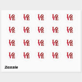 Liefde, hart Stickers (Vel)