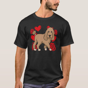 Liefde Hart Valentijnsdag Rozen Poodle Jongens Kin T-shirt