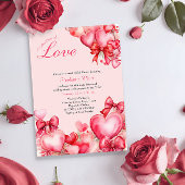 Liefde Harten en Bogen Bruids Douche Uitnodiging