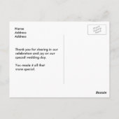 Liefde harten en rode rozen Dank je Briefkaart (Achterkant)