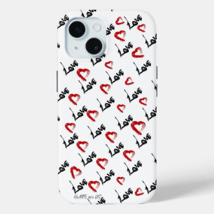 Liefde harten iPhone 15 Hoesje