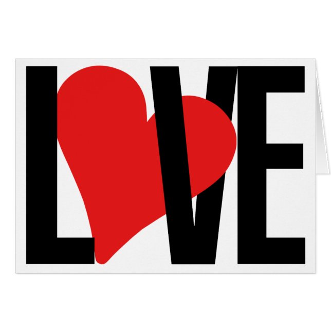 Liefde & hartkaart (rood) (Voorkant Horizontaal)