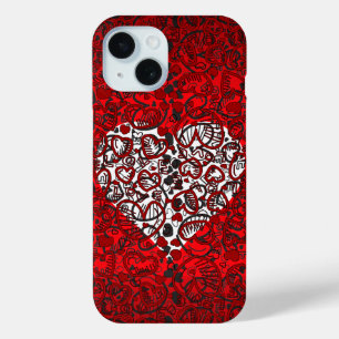 Liefde Hartpatroon Rode iPhone Case