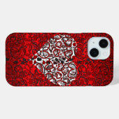 Liefde Hartpatroon Rode iPhone Case (Achterkant (horizontaal))