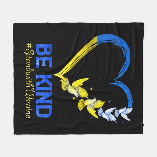 Liefde Heart Oekraïne doet Oekraïne een beetje in Fleece Deken (Voorkant (Horizontaal))