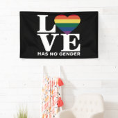 Liefde heeft geen geslacht LGBTQ Rainbow Pride Maa Spandoek (Insitu)