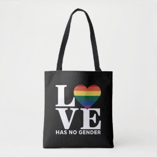 Liefde Heeft Geen Geslacht LGBTQ Regenboog Pride M Draagtas