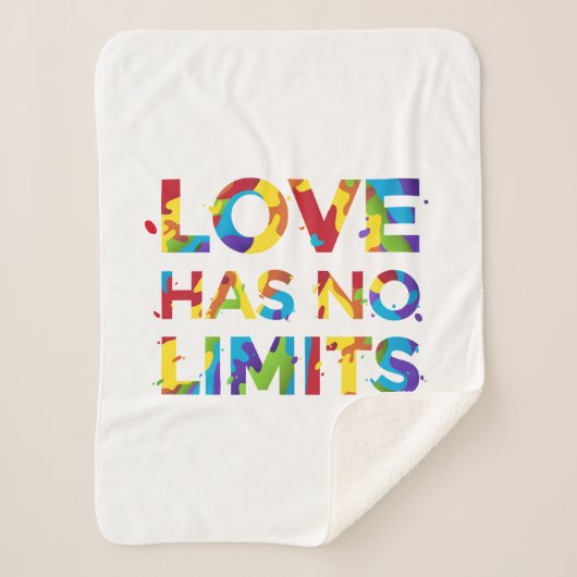 Liefde heeft geen grenzen sherpa deken (Voorkant)
