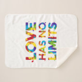 Liefde heeft geen grenzen sherpa deken (Voorkant (horizontaal))