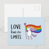 Liefde heeft geen grenzen Unicorn Briefkaart (Voorkant / Achterkant)