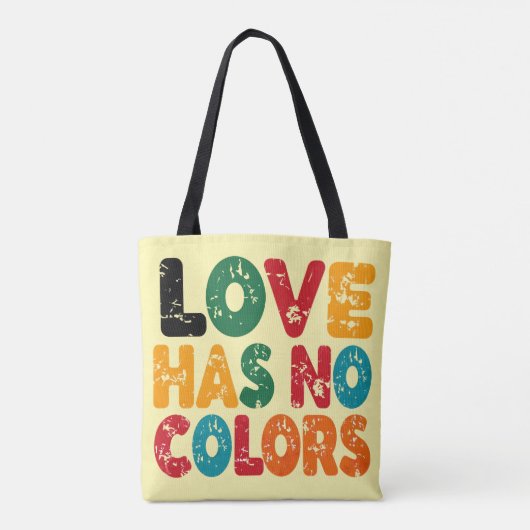 Liefde heeft geen kleuren Canvas tas (Achterkant)