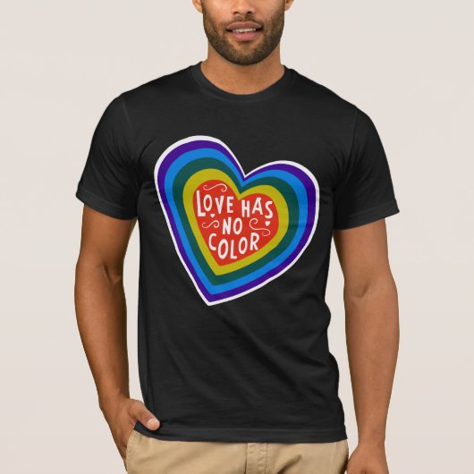 Liefde heeft geen kleuren tegen racisme/discrimina t-shirt (Voorkant)