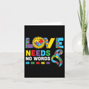 Liefde heeft geen woord nodig als Autisme Bewustzi Kaart