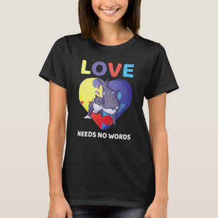 Liefde heeft geen woorden Autisme bewustzijn Orka T-shirt