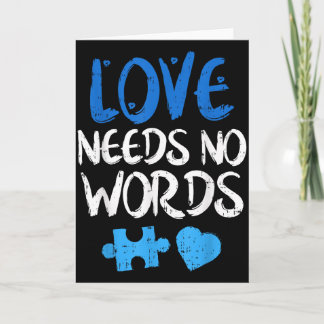 Liefde heeft geen woorden Autisme bewustzijnsshirt Kaart