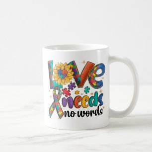Liefde heeft geen woorden nodig - Autisme Bewustzi Koffiemok