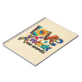 Liefde heeft geen woorden nodig - Autisme Bewustzi Notitieboek (Linkerzijde)