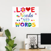 Liefde heeft geen woorden nodig poster (Thuiskantoor)