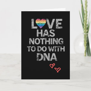 Liefde heeft niets met DNA te maken Feestdagen Kaart
