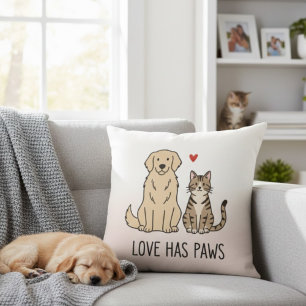Liefde Heeft Poten Mooie Minimalistische Hond- e Kussen