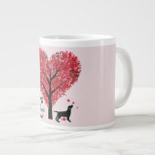 Liefde heeft vier poten en een Hondenliefhebber Va Extra Grote Mok (Voorkant rechts)