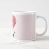 Liefde heeft vier poten en een Hondenliefhebber Va Extra Grote Mok (Rechts)