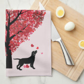 Liefde heeft vier poten en een Hondenliefhebber Va Theedoek (Quarter Fold)