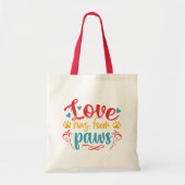 Liefde heeft vier poten tote bag (Voorkant)