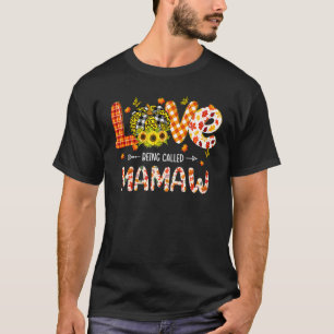 Liefde heet Mamaw Leopard Pset Pumpkin dan T-shirt