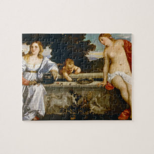Liefde heilig en profane liefde van Titiaan Legpuzzel